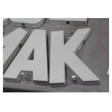 Lot of (7) Primed Canvas Letters White 12"H  with Letters S,S,L,P,A,A,K