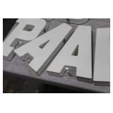 Lot of (7) Primed Canvas Letters White 12"H  with Letters S,S,L,P,A,A,K