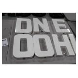 Lot of (7) Primed Canvas Letters White 12"H  with Letters D,N,E,O,O,H,L