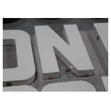 Lot of (7) Primed Canvas Letters White 12"H  with Letters D,N,E,O,O,H,L