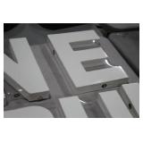 Lot of (7) Primed Canvas Letters White 12"H  with Letters D,N,E,O,O,H,L