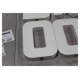 Lot of (7) Primed Canvas Letters White 12"H  with Letters D,N,E,O,O,H,L