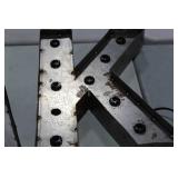 Lot of (2) Metal Lighted Letters 18"H  with Letter K and Letter L