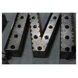 Lot of (2) Metal Lighted Letters 18"H  with Letter L and Letter M