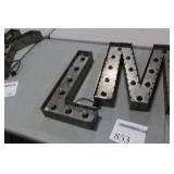Lot of (2) Metal Lighted Letters 18"H  with Letter L and Letter M