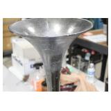 Accent Décor Aluminum Trumpet Vase Raw Black 28-1/2"Hx11"D (in box)