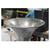 Accent Décor Aluminum Trumpet Vase Raw Black 28-1/2"Hx11"D (in box)