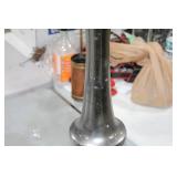 Accent Décor Aluminum Trumpet Vase Raw Black 28-1/2"Hx11"D (in box)