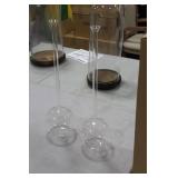 Lot of (2) Accent Décor Glass Vases Clear 21-1/2"Hx5"D (in box)