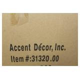 Lot of (2) Accent Décor Glass Vases Clear 21-1/2"Hx5"D (in box)