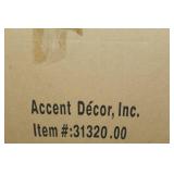 Lot of (2) Accent Décor Glass Vases Clear 21-1/2"Hx5"D (in box)