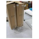 Lot of (2) Accent Décor Glass Vases Clear 21-1/2"Hx5"D (in box)