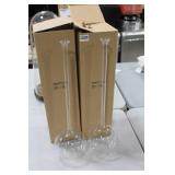 Lot of (2) Accent Décor Glass Vases Clear 21-1/2"Hx5"D (in box)