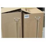 Lot of (2) Accent Décor Glass Vases Clear 21-1/2"Hx5"D (in box)