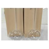 Lot of (2) Accent Décor Glass Vases Clear 21-1/2"Hx5"D (in box)