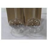 Lot of (2) Accent Décor Glass Vases Clear 21-1/2"Hx5"D (in box)