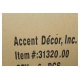 Lot of (2) Accent Décor Glass Vases Clear 21-1/2"Hx5"D (in box)