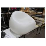 Plust Collection Plastic Patio Chair White 24"Hx39"D