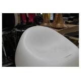 Plust Collection Plastic Patio Chair White 24"Hx39"D