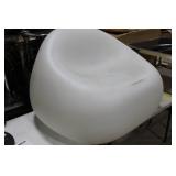 Plust Collection Plastic Patio Chair White 24"Hx39"D