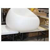 Plust Collection Plastic Patio Chair White 24"Hx39"D
