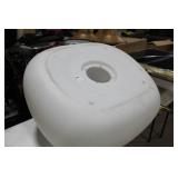 Plust Collection Plastic Patio Chair White 24"Hx39"D