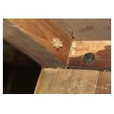 Rustic Wood Side Table 52-1/2"Lx15"Wx31"H