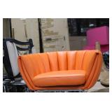 Metal Bar Chair Orange 23"Wx21"Dx35"H
