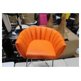 Metal Bar Chair Orange 23"Wx21"Dx35"H