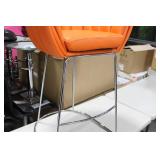 Metal Bar Chair Orange 23"Wx21"Dx35"H