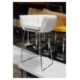 Metal Bar Chair White 23"Wx21"Dx35"H