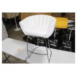 Metal Bar Chair White 23"Wx21"Dx35"H