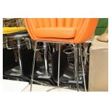 Metal Bar Chair Orange 23"Wx21"Dx35"H