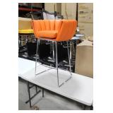 Metal Bar Chair Orange 23"Wx21"Dx35"H
