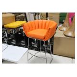 Metal Bar Chair Orange 23"Wx21"Dx35"H