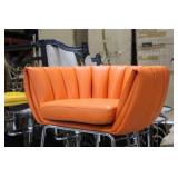 Metal Bar Chair Orange 23"Wx21"Dx35"H