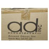 Lot of (12) Accent Décor Vases Purple/White 5-1/2"H (in box)
