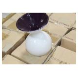 Lot of (12) Accent Décor Vases Purple/White 5-1/2"H (in box)