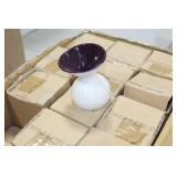 Lot of (12) Accent Décor Vases Purple/White 5-1/2"H (in box)