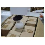 Lot of (11) Accent Décor Vases Purple/White 5-1/2"H (in box)