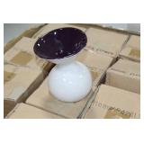 Lot of (11) Accent Décor Vases Purple/White 5-1/2"H (in box)