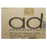 Lot of (11) Accent Décor Vases Purple/White 5-1/2"H (in box)