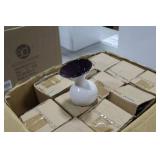 Lot of (12) Accent Décor Vases Purple/White 5-1/2"H (in box)