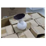 Lot of (12) Accent Décor Vases Purple/White 5-1/2"H (in box)