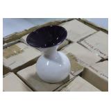 Lot of (12) Accent Décor Vases Purple/White 5-1/2"H (in box)