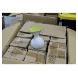 Lot of (12) Accent Décor Vases Green/White 5-1/2"H (in box)