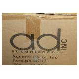 Lot of (12) Accent Décor Vases Orange/White 5-1/2"H (in box)