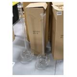 Lot of (2) Accent Décor Glass Vases Clear 21-1/2"Hx5"D (in box)