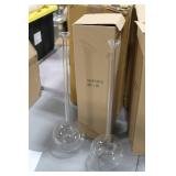 Lot of (2) Accent Décor Glass Vases Clear 21-1/2"Hx5"D (in box)