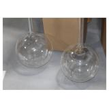 Lot of (2) Accent Décor Glass Vases Clear 21-1/2"Hx5"D (in box)